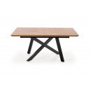 Стол обеденный HALMAR CAPITAL дуб золотой/черный 180-240/90